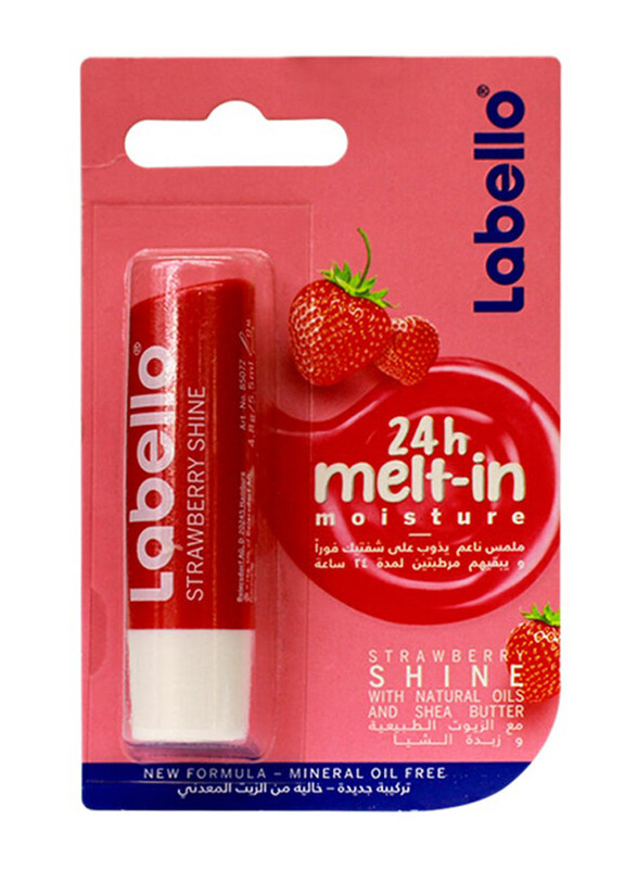 

Labello Strawberry Shine Moisturizing Lip Balm, 4.8gm