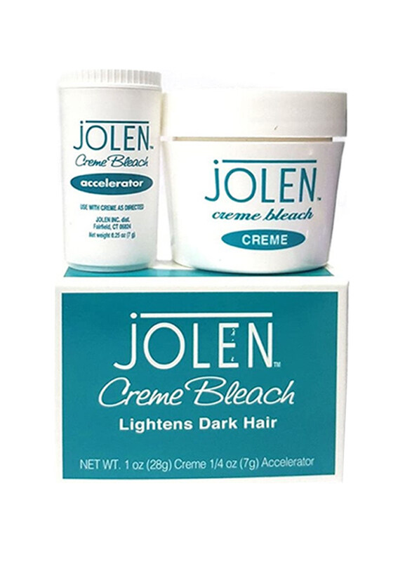 

Jolen Creme Bleach Lightens Dark Hair (Creme-28gm + Accelerator-7gm), 35gm, 2 Pieces