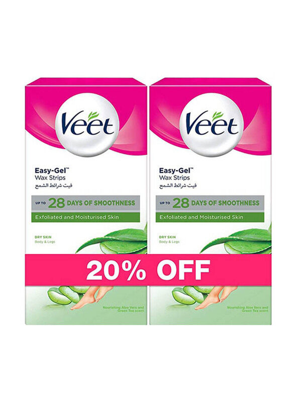 

Veet Hair Removal Easy Gel Dry Skin Wax Strips, 2 x 20 Strips