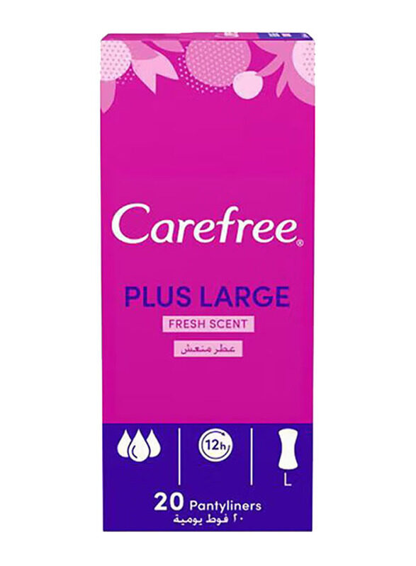 

Carefree Plus Large Fresh Scent Cotton Panty Liners, 20 Pieces