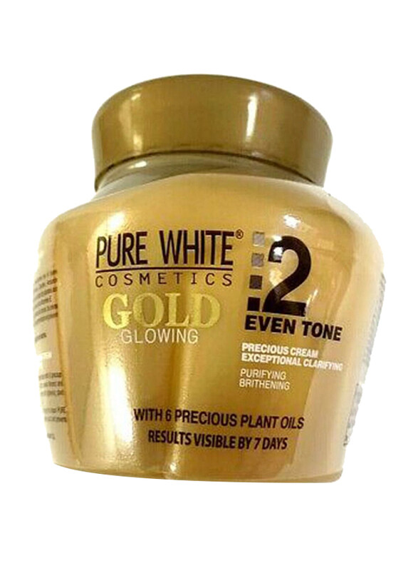 

Pure White Cosmetics Gold Whitening Even Tone Glowing Cream, 500ml
