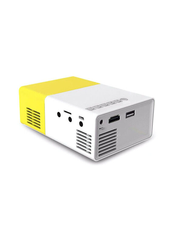 

Phlght YG300 Basic HD LCD Wired Mini Projector, 1000 Lumens, Multicolour