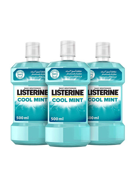 

Listerine Cool Mint Daily Mouthwash, 3 x 500ml