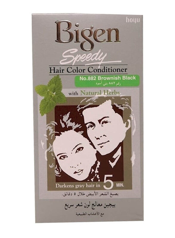 

Bigen Speedy Hair Color Conditioner, 80gm, No. 882 Brownish Black