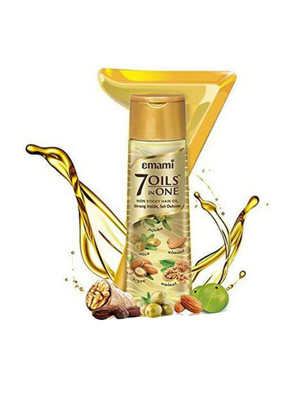 

Emami 7 in 1 Non Sticky Hair Oil Gold for All Hair Types, 200ml