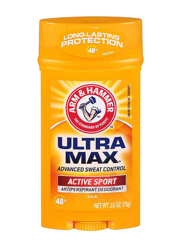 

Arm & Hammer Ultramax Active Sport Solid Antiperspirant Deodorant, 73gm