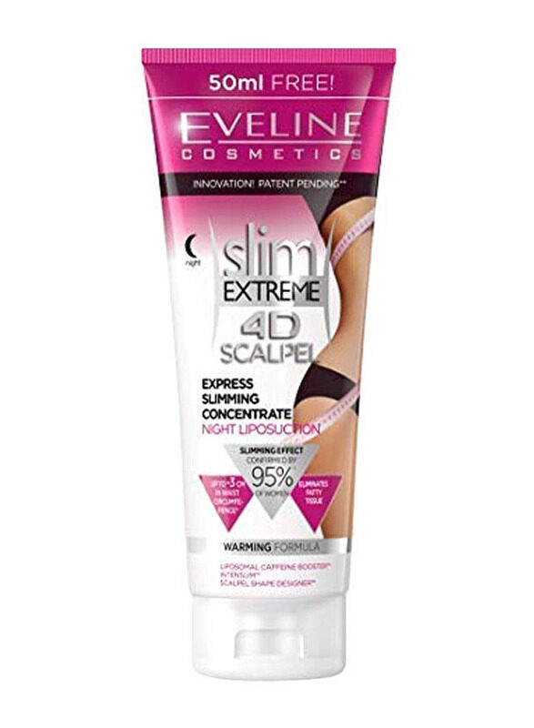 

Eveline Cosmetics Slim Extreme 4D Scalpel Express Slimming Concentrate Night Liposuction Cream, 250ml