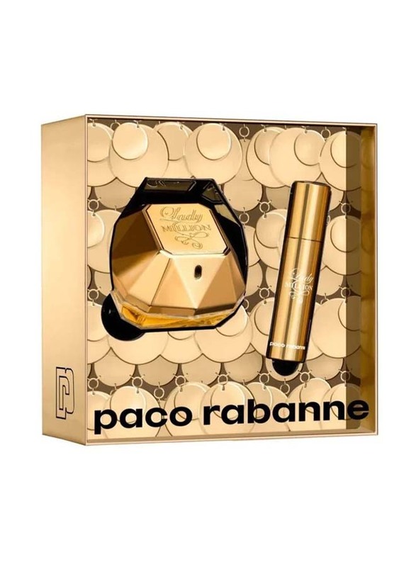 Paco Rabanne 2-Piece Lady Million Set for Women, EDP 50ml, 10ml EDP