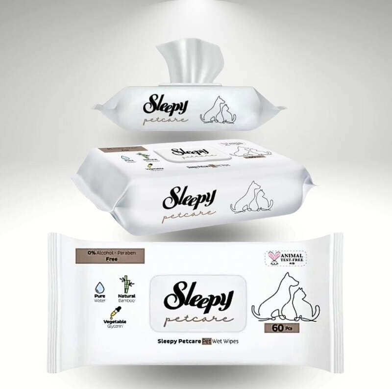 

Sleepy Petcare Pet Wipes, Natural Bamboo, 60 Wipes