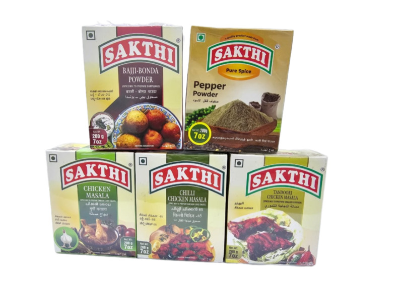 Sakthi Spice Mix Bundle, Authentic Indian Flavours, Chicken Masala, Pepper, Chilli & Tandoori Spices, UAE