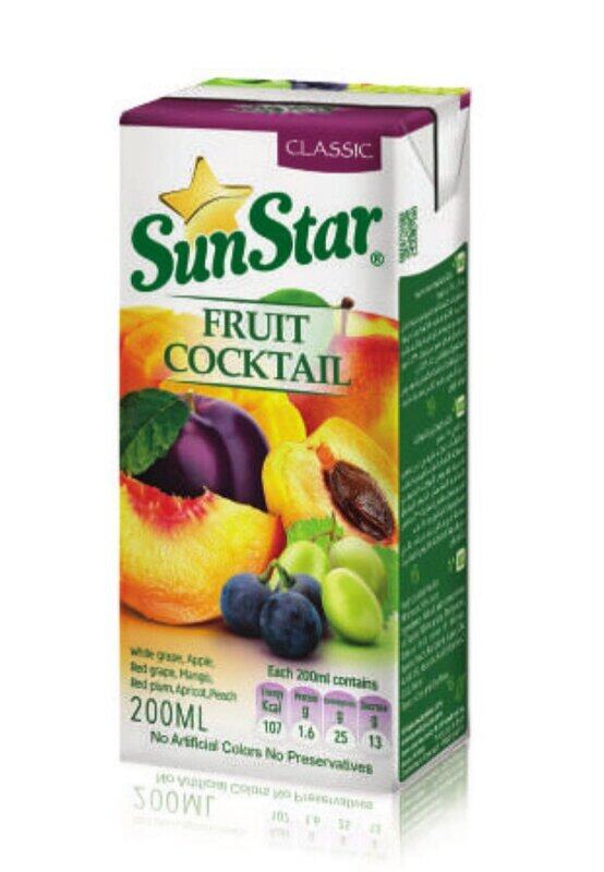 

Sun Star Classic Fruit Cocktail 36x200ml, Made with Natural Fruits, No Artificial Colours or Preservatives