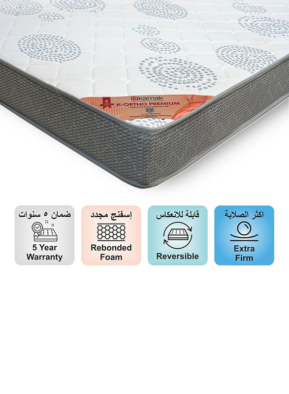 Karnak K-Ortho Premium Medical Mattress, 120 x 190cm + 15cm, Queen, Multicolour