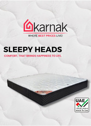 Karnak Sleepy Heads Reversible Bonnell Spring Mattress with Medium Feel, 155 x 205 x 23cm, HC Queen, Multicolour