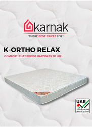 Karnak K-Ortho Relax Medium Firm Feel Medical Mattress, UK Double, White/Grey