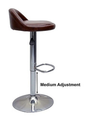 Karnak 2-Pieces Height Adjustable Bar Stool Chair with 360° Swivel, Brown