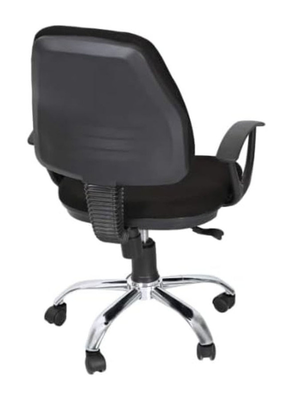 Karnak Ambra Mesh Executive Ergonomic Adjustable Height Office Chair with 360° Swivel & Lumbar Support, Black