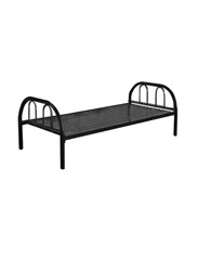 Karnak Single Metal Steel Bed, Black