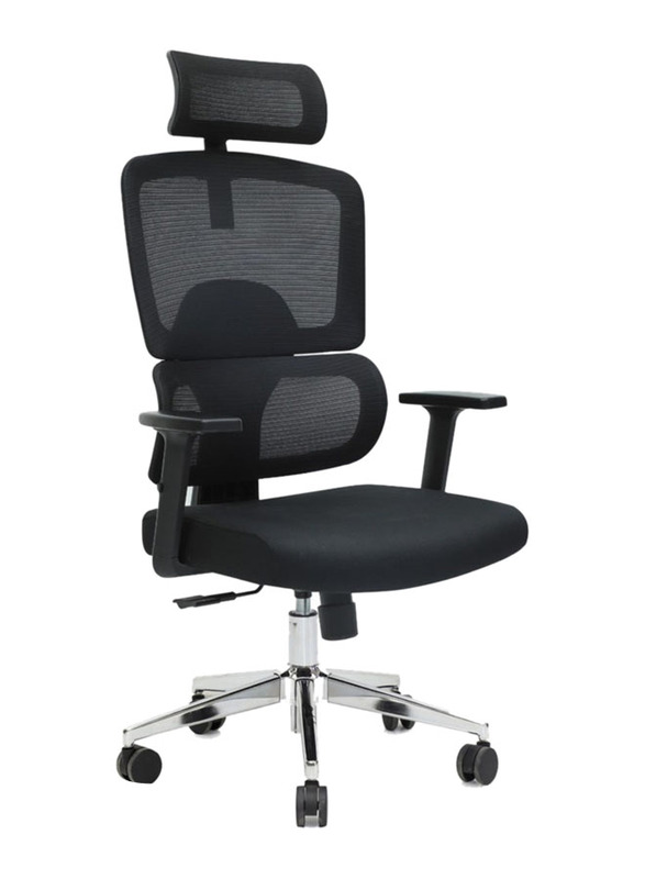 

Karnak Executive Mesh Chair with Adjustable Headrest, Black