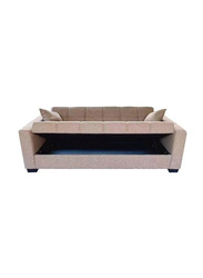 Karnak Modern Design Three Seat Alba Sofa Bed, Brown