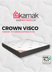 Karnak Crown Visco Soft Feel Memory Foam Mattress, UK Single, White/Black