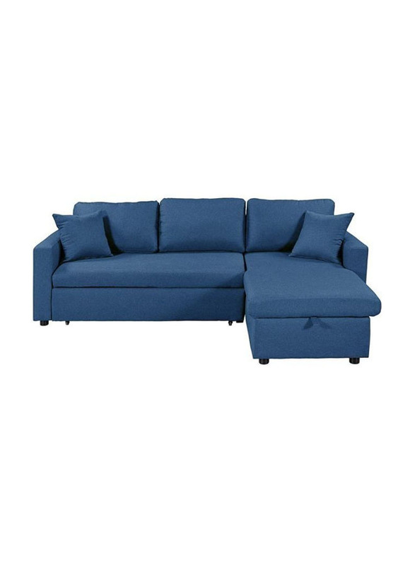 

Karnak Hunter 3 Seater L-Shaped Diwan Sofa Bed with Cushions and Storage Space, Blue