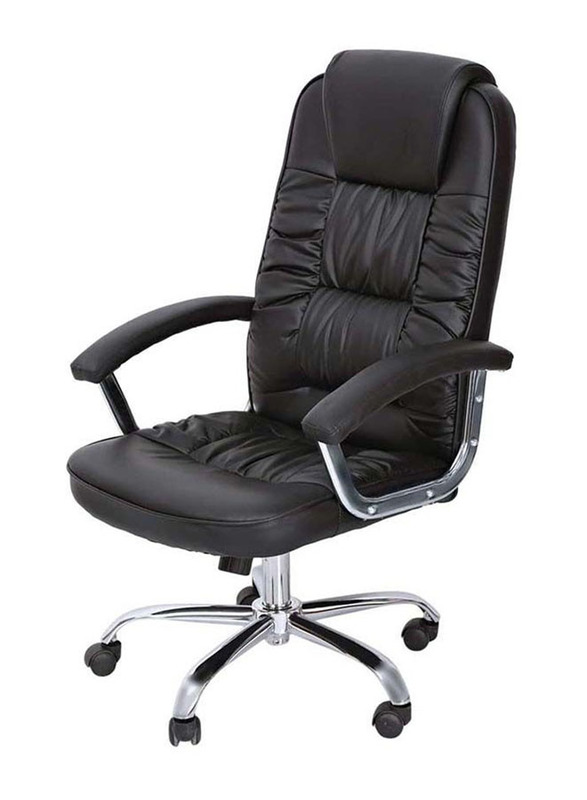 Karnak PU Leather & Foam with 360° Swivel Executive Office Chair, Black