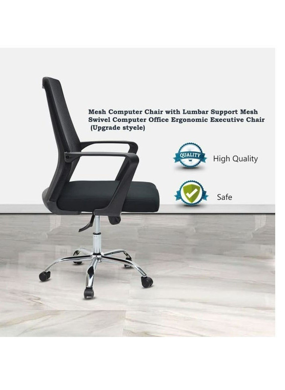 Karnak Executive Ergonomic Adjustable Height Mesh Office Chair with 360° Swivel, Black