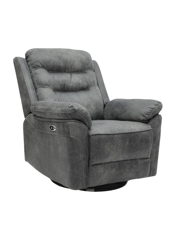 Karnak 360° Degree Rotation and Electric Swing Recliner Single Sofa Chair, Grey