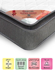 Karnak Super Night Pillow Top Bonnell Spring Mattress, UK Super King, Multicolour