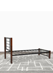 Karnak Wooden And Steel Durable Single Bed, Wenge