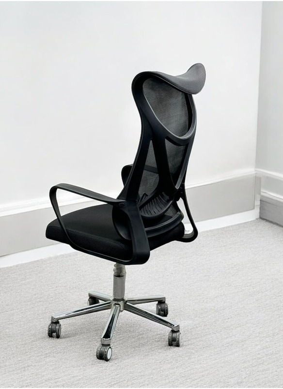 Karnak Ergonomic Executive Wide Seat Office Chair with Large Headrest & Lumbar Support, Black