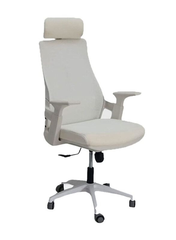 

Karnak Ergonomic Mesh Design High Back Desk Office Chair with Adjustable Headrest and Lumbar Support, White