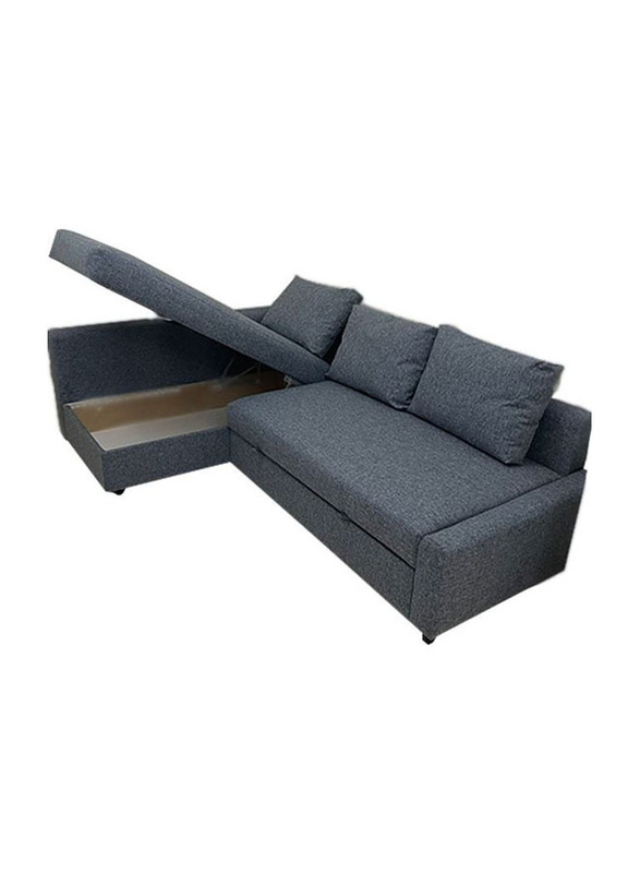 Karnak Diwan Convertible 3 Seater Sofa Cum Bed With Storage Box & Convertible, Grey