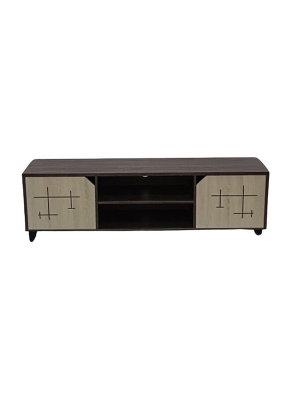 

Karnak Modern TV Cabinet, Entertainment Stand, Oak/Beige