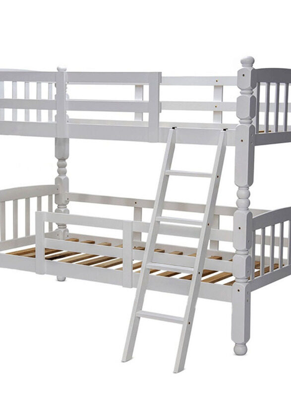 Karnak Best Wooden Bunk Bed Double Decker Bunker Bed, White