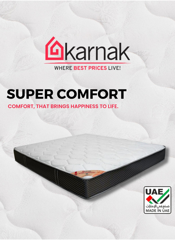 Karnak Super Comfort Medium Feel Pocketed Spring Mattress, UK Queen/Small Double, Multicolour