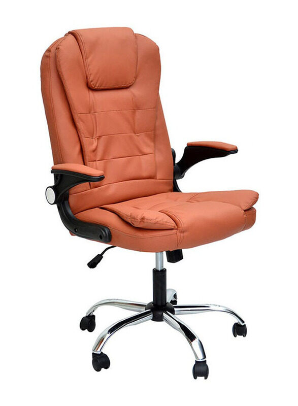 

Karnak Executive Office Chair High-Back PU Leather Swivel 360°, Brown