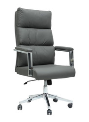 Karnak Executive Ergonomic Design Adjustable Height Leather Chair with Extra Soft Cushions & Armrests, Black