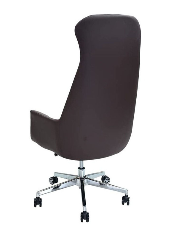 Karnak High Back Adjustable Height PU Leather 360° Swivel Desk Chair, Black