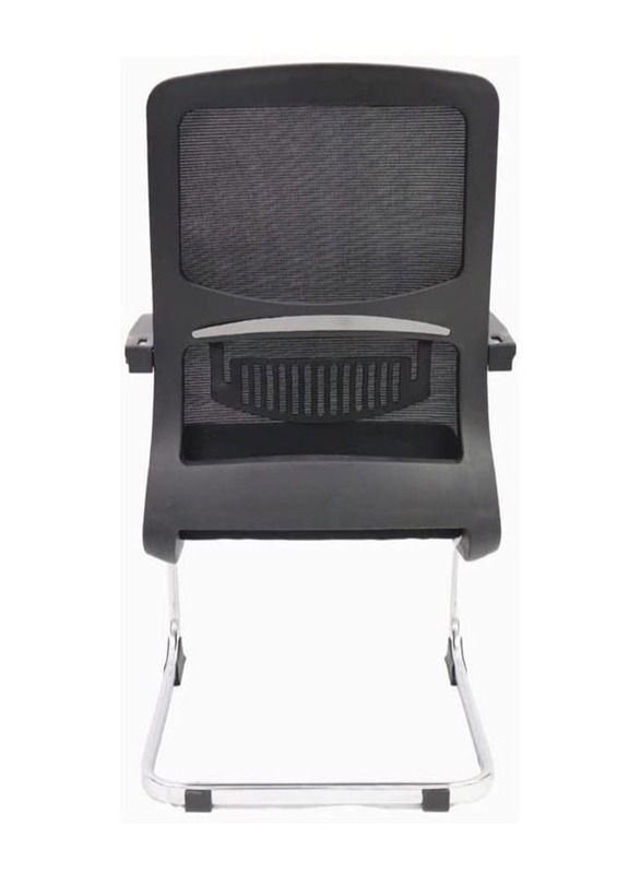 Karnak Visitors With Mesh Upholstery and Breathable Fabric Comfortable Mesh Guest Chair, Black