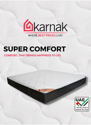 Karnak Super Comfort Pocketed Spring Mattress Medium Feel, King, White/Black