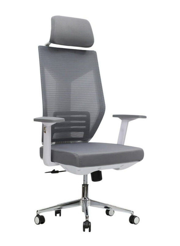 

Karnak Ergonomic Mesh Office Desk Chair with Headrest and Lumbar Support Comfortable, Grey