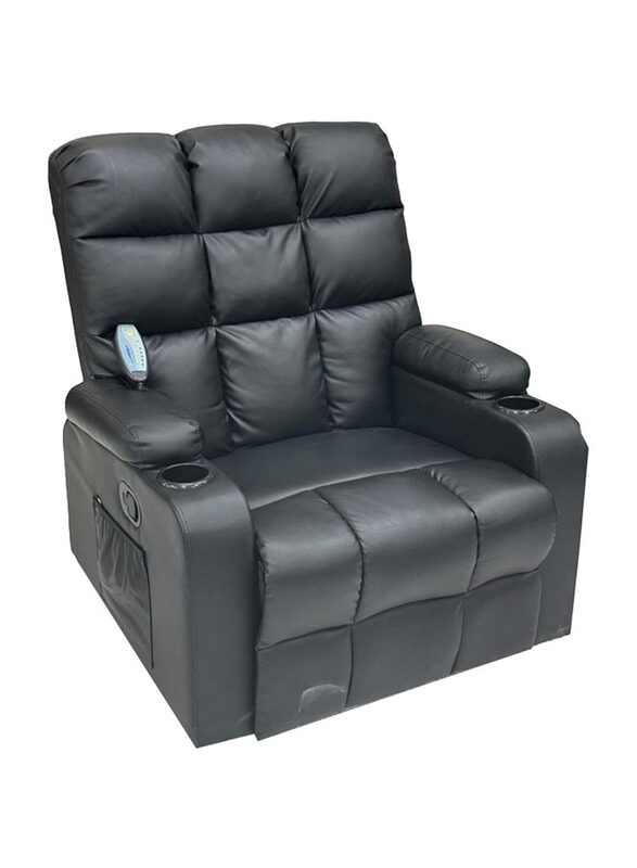 

Karnak Leather Recline Sofa Chair & Massager, Black