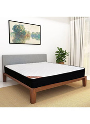 Karnak Royal Sleep Euro Top Bonnell Spring Mattress Medium Firm Feel, Single, White/Black