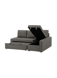 Karnak Modern Design Wooden 3 Seater Sofa, Grey