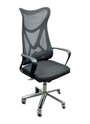 Karnak Ergonomic Executive Wide Seat Office Chair with Large Headrest & Lumbar Support, Black