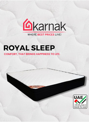 Karnak Royal Sleep Medium Firm Feel Euro Top Bonnell Spring Mattress, USA Full/UK Double, White