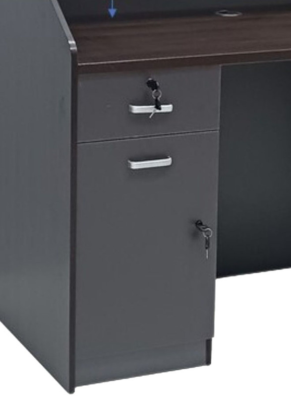 Karnak Premium Quality Modern Reception Desk, Wenge