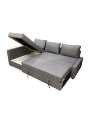 Karnak Diwan Convertible 3 Seater Sofa Cum Bed with Storage Box, Grey