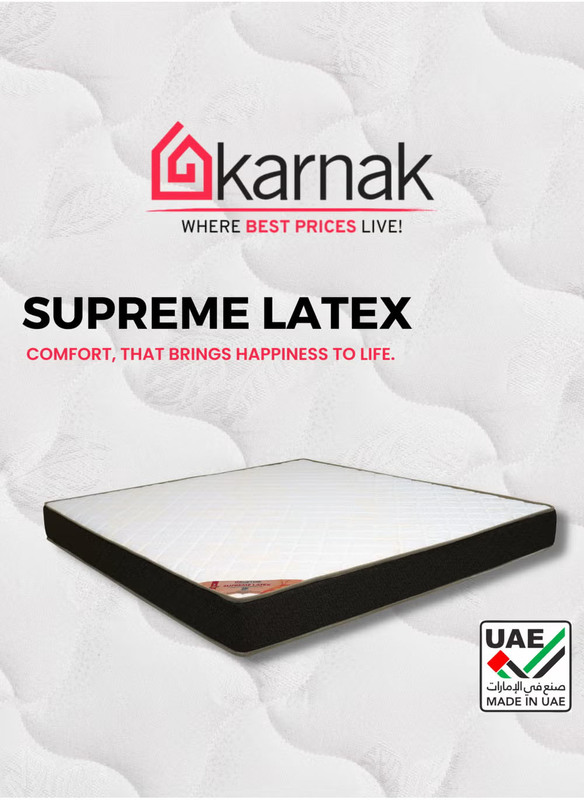 Karnak Supreme Latex Mattress, EU Single, White/Black